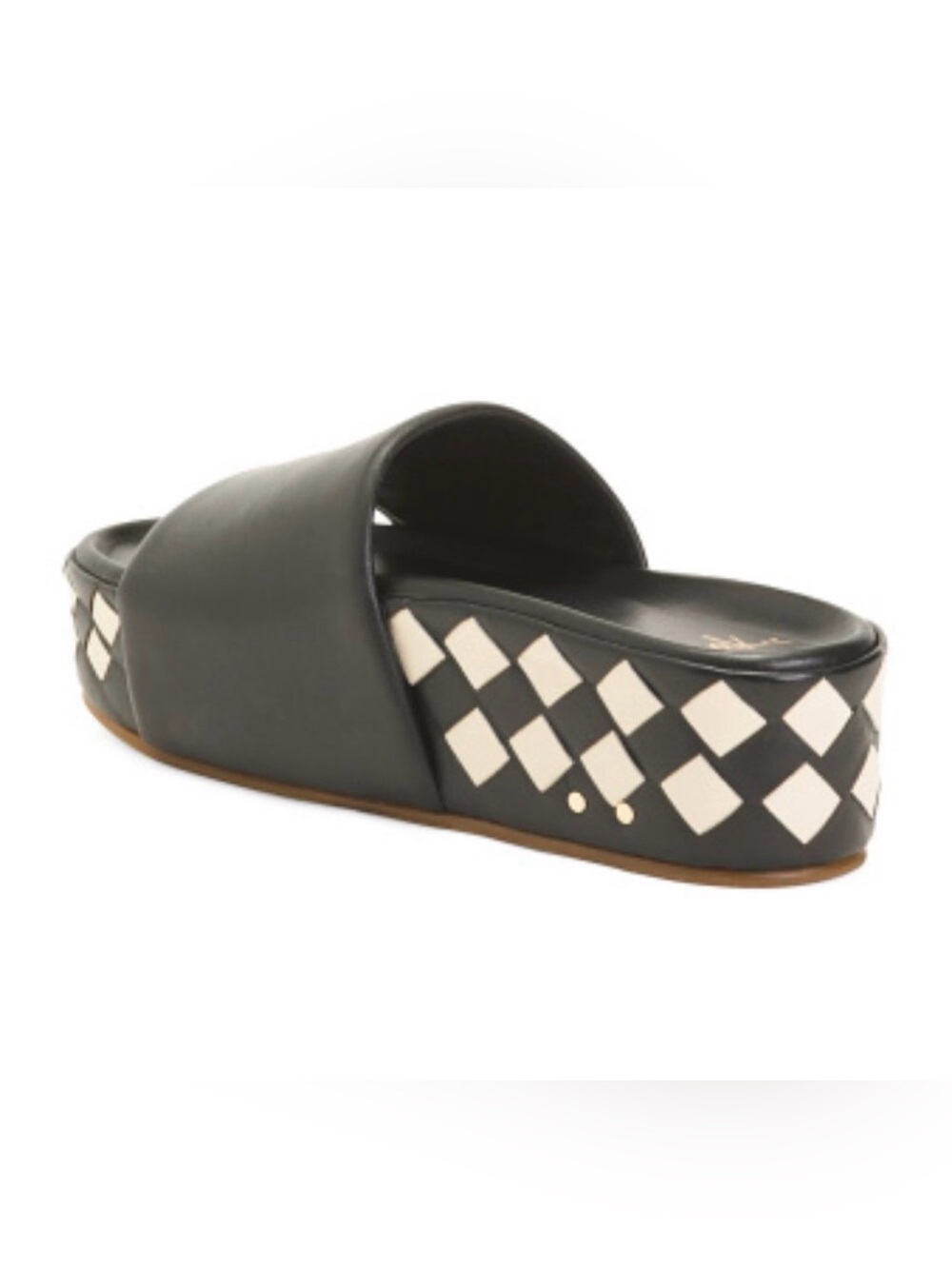 beek Albatross Platform black & white checker sandal Slides - Picture 3 of 10